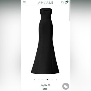 Amsale size 6 black. Not altered bridesmaid dress. Purchased from Amsale